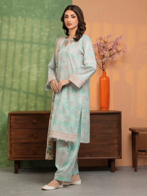 Edenrobe Allure Summer Collection 241 3pc Printed Lawn Shirt & Dupatta