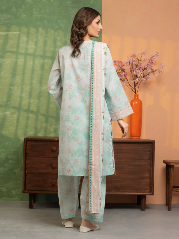 Edenrobe Allure Summer Collection 241 3pc Printed Lawn Shirt & Dupatta