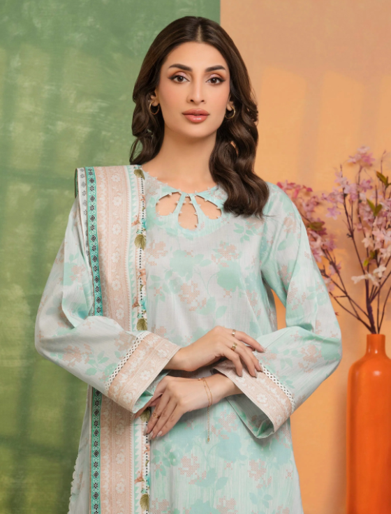 Edenrobe Allure Summer Collection 241 3pc Printed Lawn Shirt & Dupatta