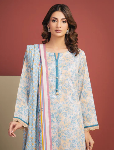 Edenrobe Allure Summer Collection 318 3pc Printed Lawn Shirt & Dupatta