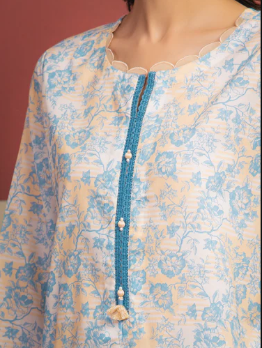 Edenrobe Allure Summer Collection 318 3pc Printed Lawn Shirt & Dupatta