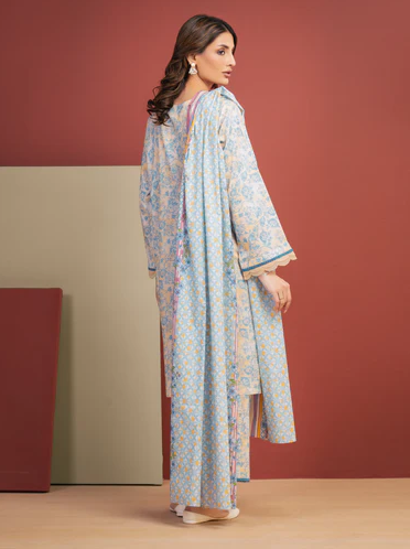 Edenrobe Allure Summer Collection 318 3pc Printed Lawn Shirt & Dupatta