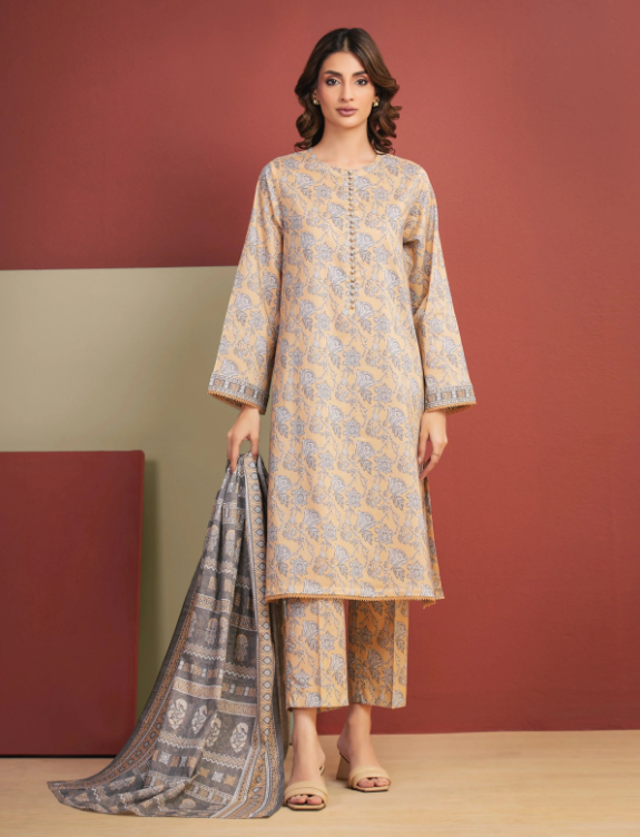 Edenrobe Allure Summer Collection 327 3pc Printed Lawn Shirt & Dupatta