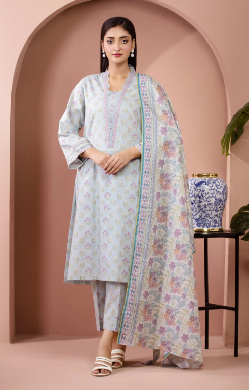 Edenrobe Allure Summer Collection 643 3pc Printed Lawn Shirt & Dupatta