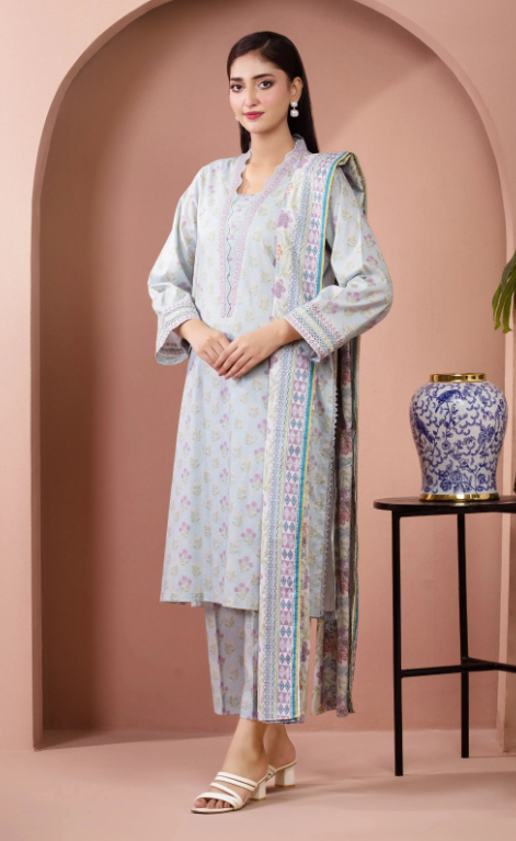 Edenrobe Allure Summer Collection 643 3pc Printed Lawn Shirt & Dupatta