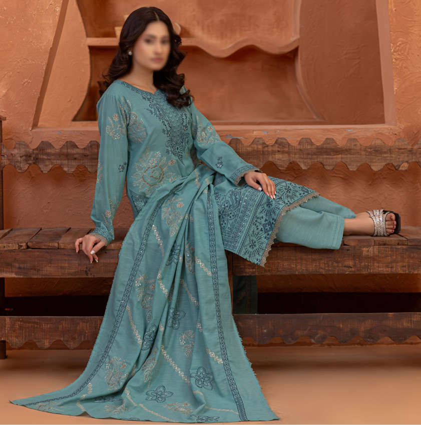 Fantak Suffuse Design 03 Embroidered Shirt and Dupatta
