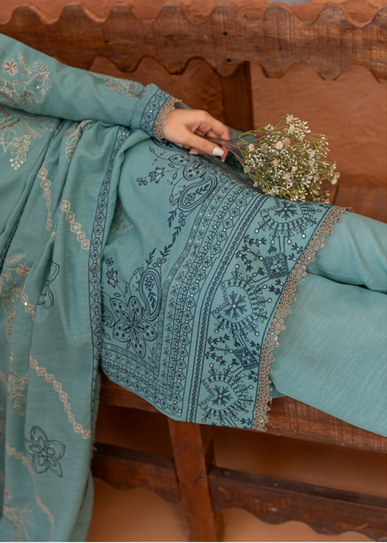 Fantak Suffuse Design 03 Embroidered Shirt and Dupatta