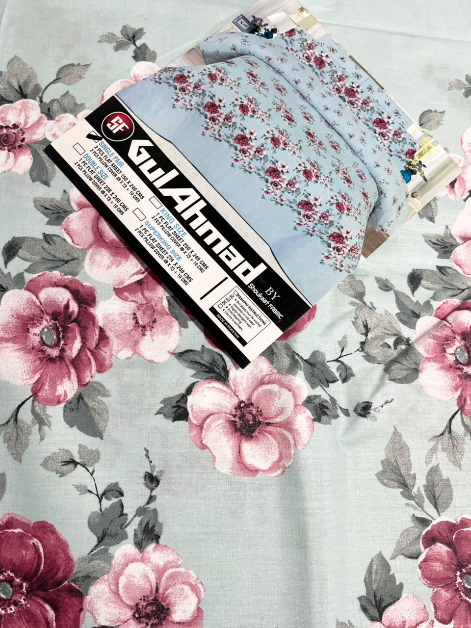 Gul Ahmed Pure Cotton Bed Sheets