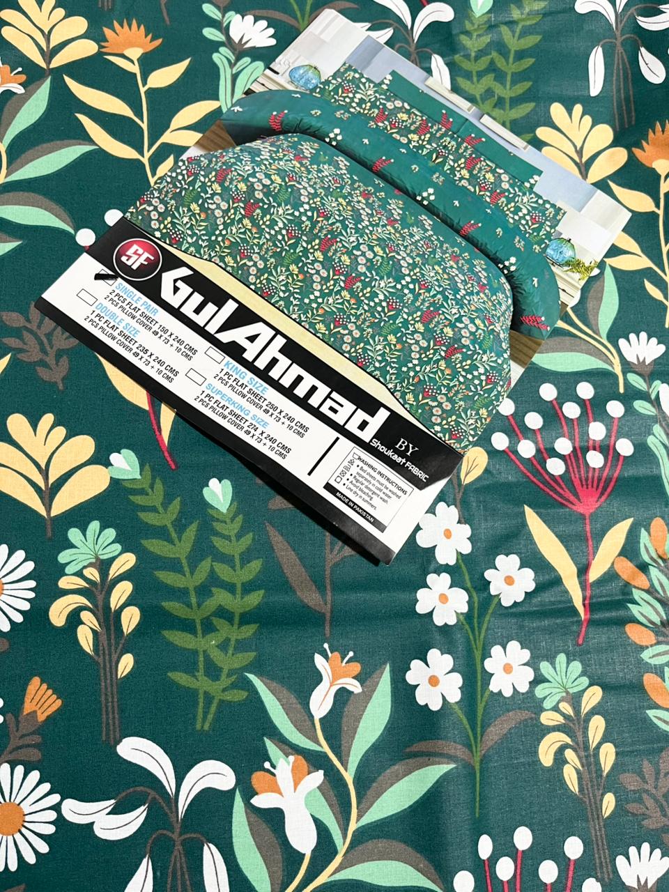 Gul Ahmed Pure Cotton Bed Sheets