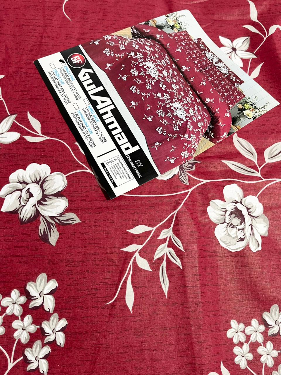 Gul Ahmed Pure Cotton Bed Sheets