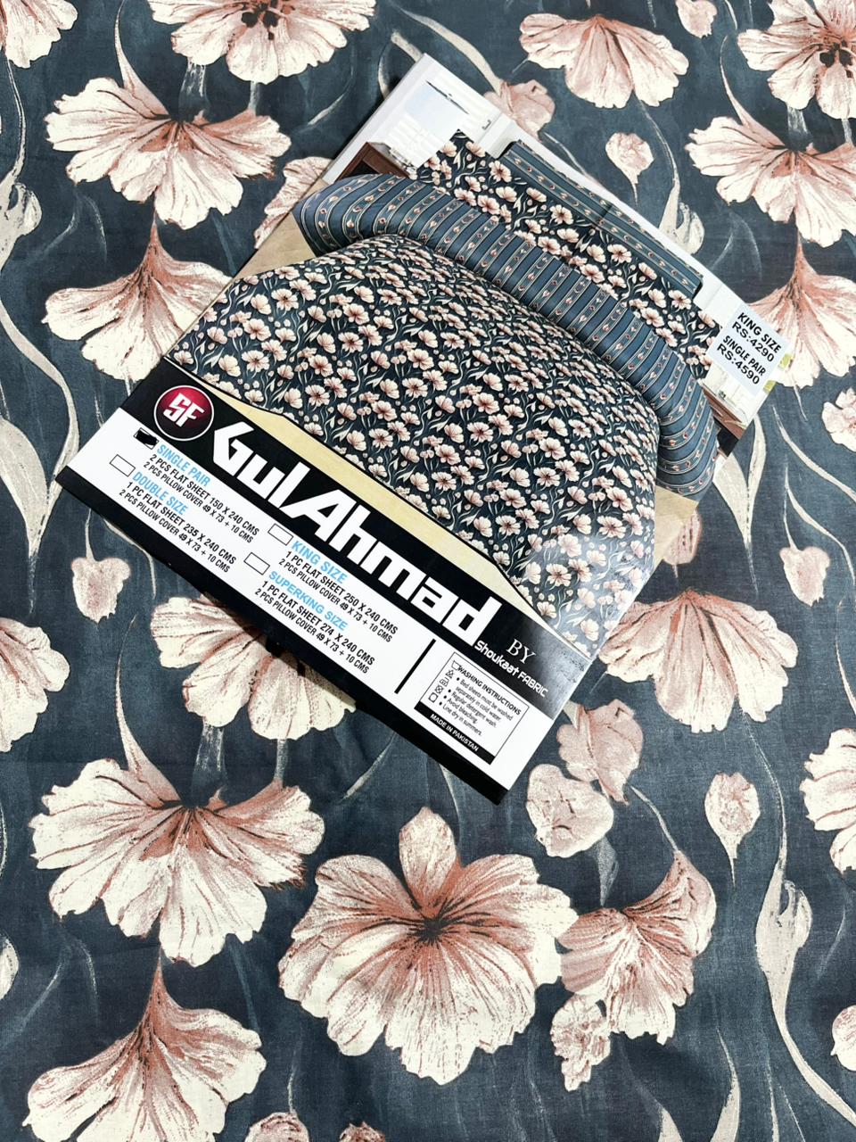 Gul Ahmed Pure Cotton Bed Sheets