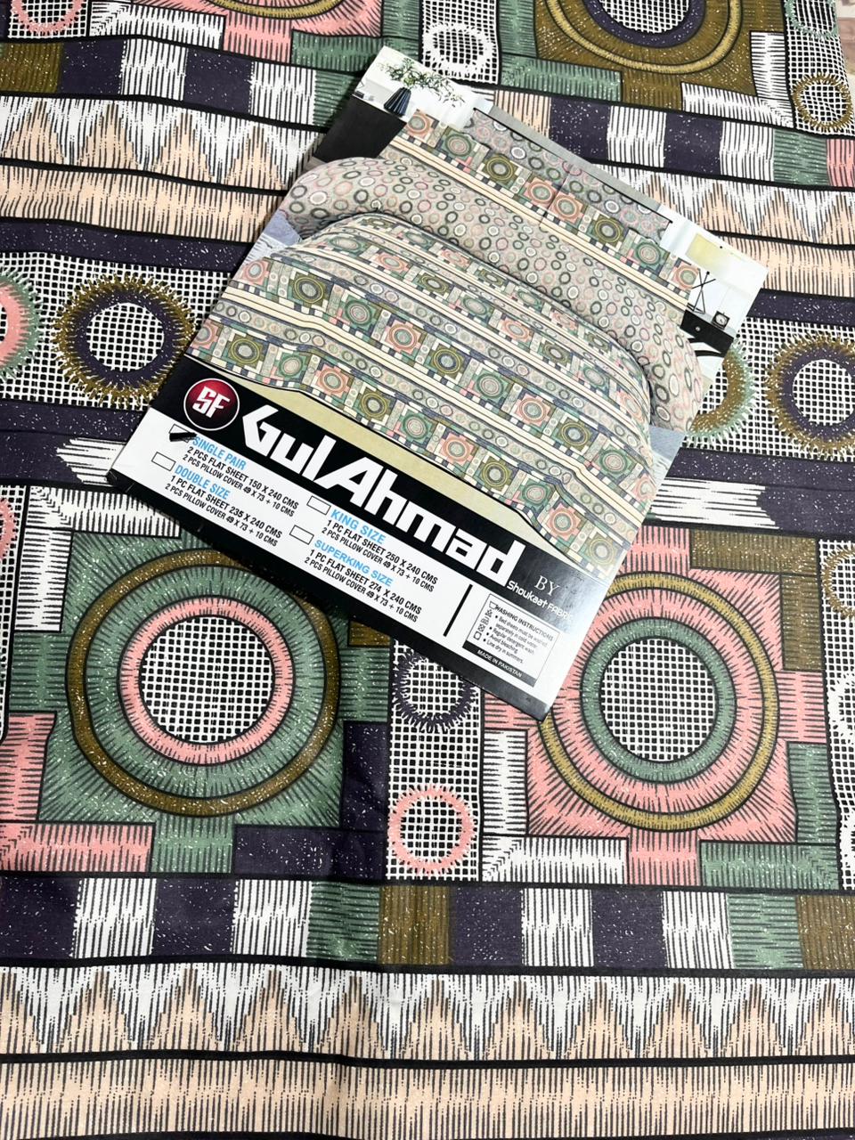 Gul Ahmed Pure Cotton Bed Sheets