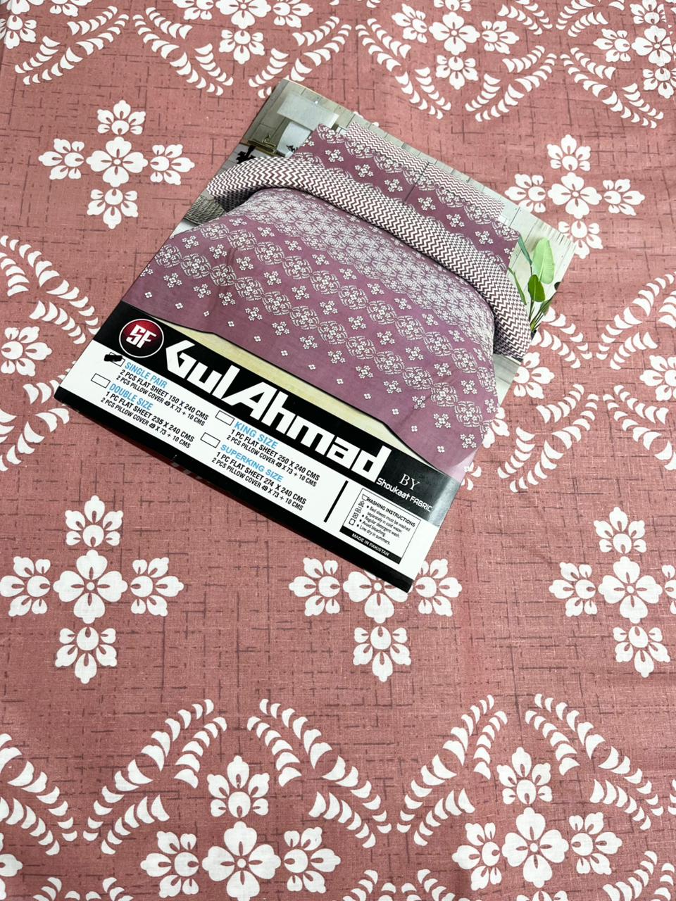 Gul Ahmed Pure Cotton Bed Sheets