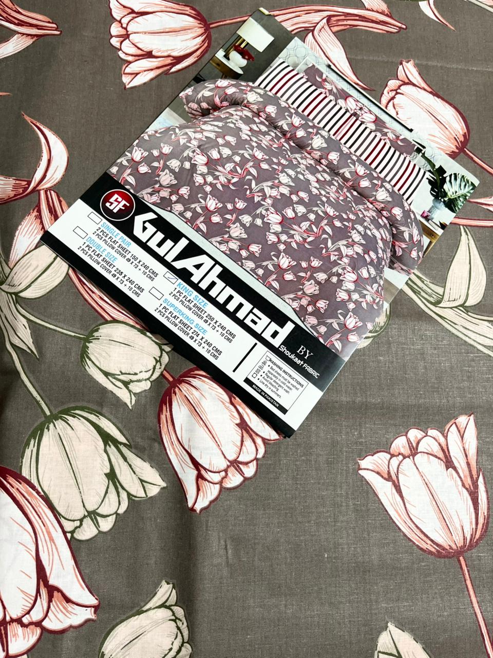 Gul Ahmed Pure Cotton Bed Sheets
