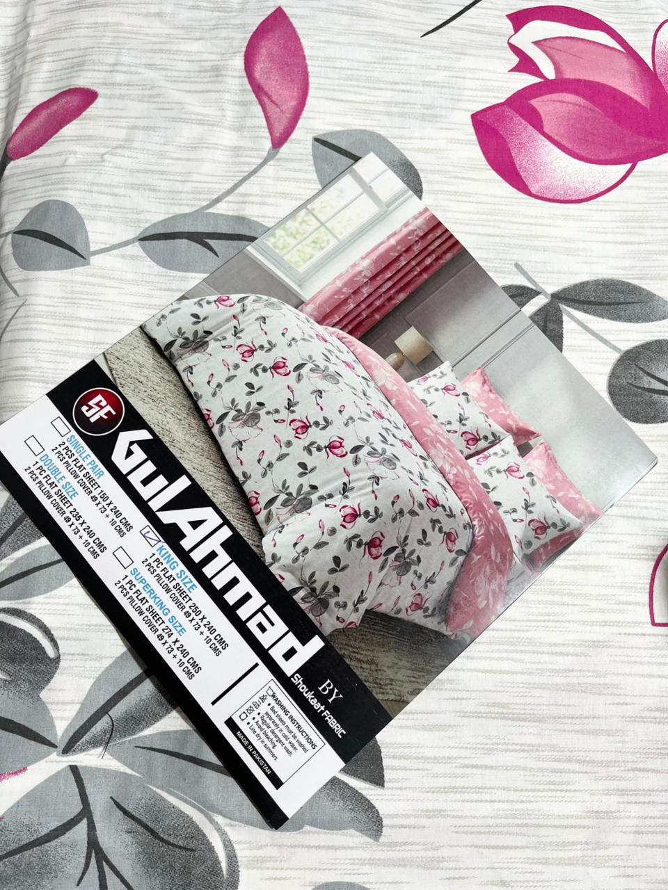 Gul Ahmed Pure Cotton Bed Sheets