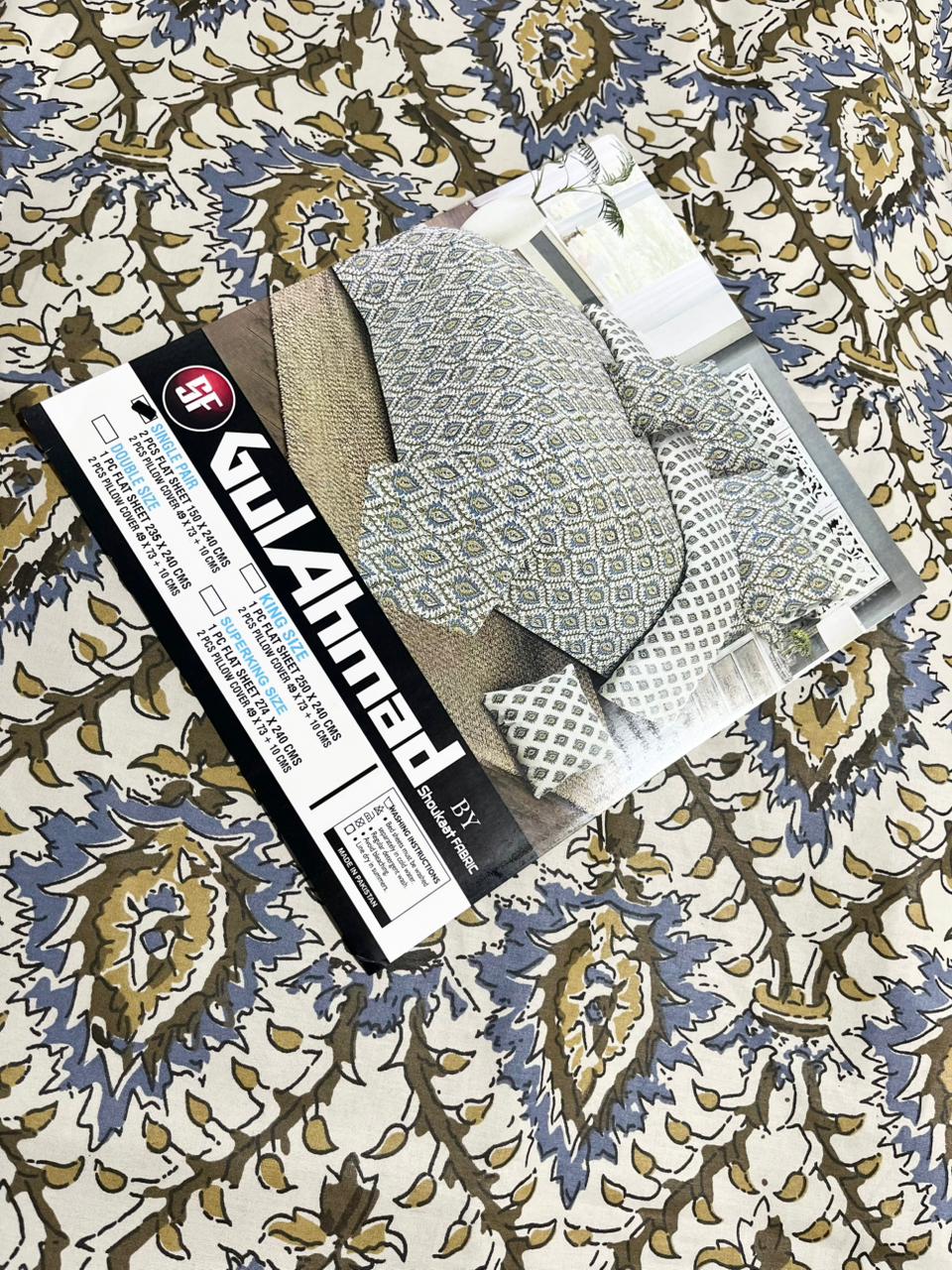 Gul Ahmed Pure Cotton Bed Sheets
