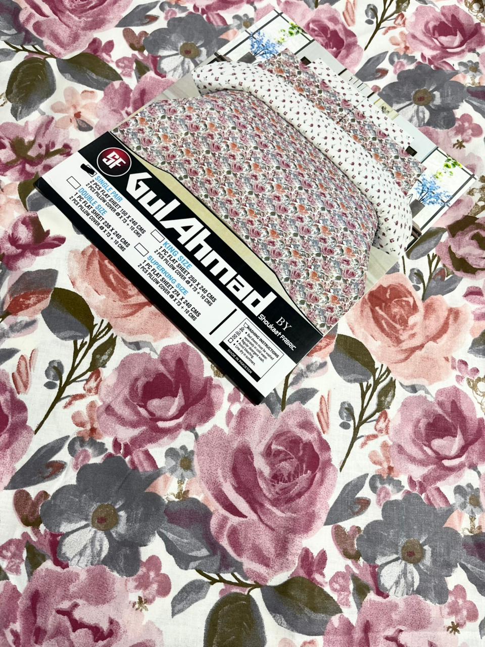 Gul Ahmed Pure Cotton Bed Sheets