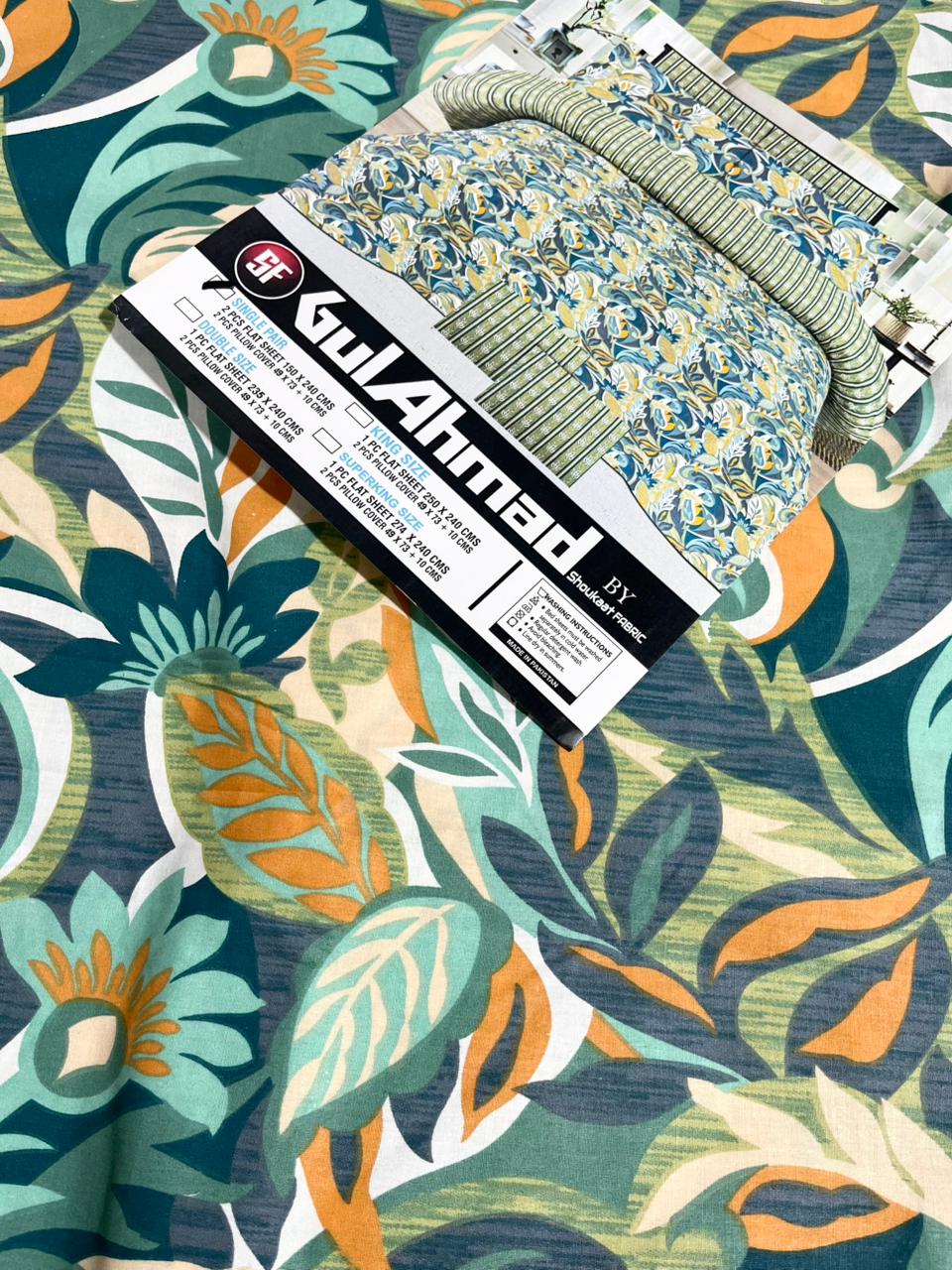 Gul Ahmed Pure Cotton Bed Sheets