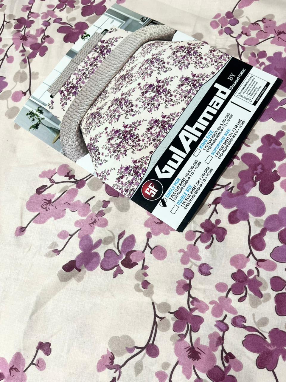 Gul Ahmed Pure Cotton Bed Sheets