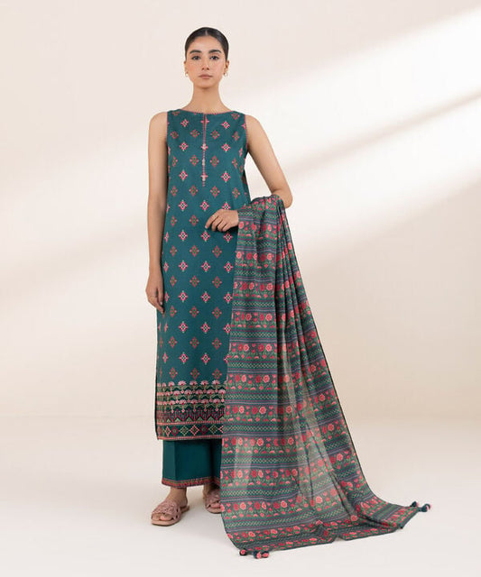 SAPPHIRE 3 PIECE -EMBROIDERED LAWN SUIT