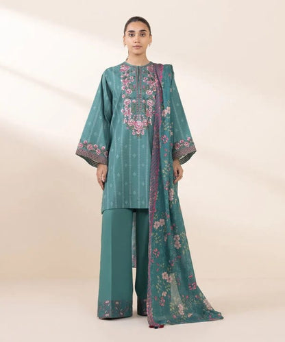 SHPPHIRE 3 PIECE -EMBROIDERED CAMRIC SUIT