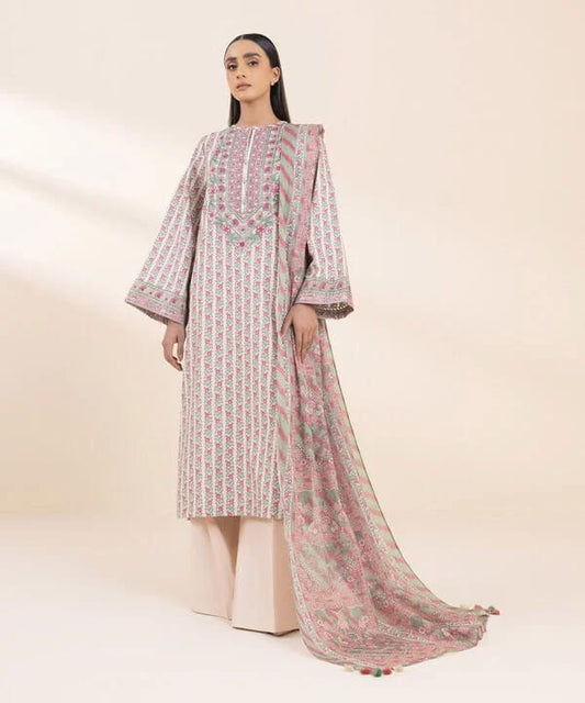 SAPPHIRE 3 PIECE -EMROIDERED CAMBRIC SUIT