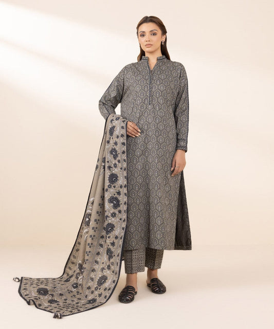 SAPPHIRE 3 PIECE -PRINTED COTTON JACQUARD SUIT