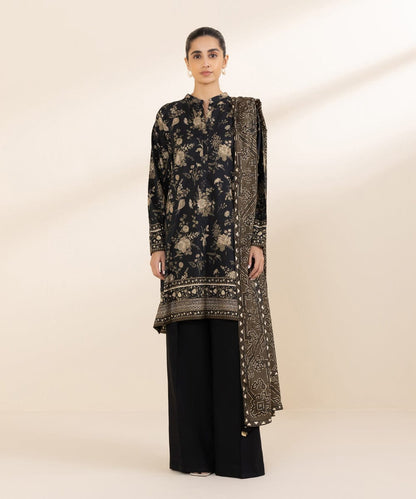 SAPPHIRE 3 PIECE -PRINTED LINEN SUIT