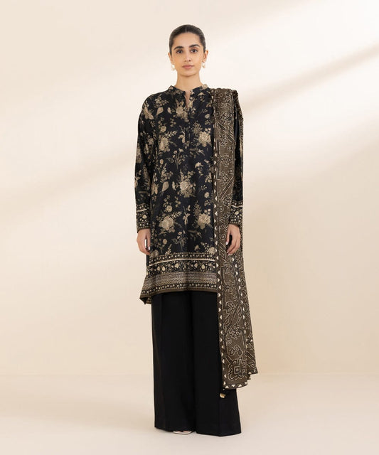 SAPPHIRE 3 PIECE -PRINTED LINEN SUIT