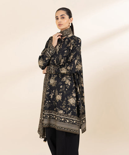 SAPPHIRE 3 PIECE -PRINTED LINEN SUIT