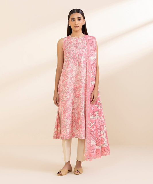 SAPPHIRE  3 PIECE -PRINTED DOBBY SUIT