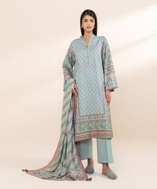 SAPPHIRE 3 PIECE -PRINTED LINEN SUIT