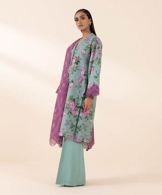SAPPHIRE 3 PIECE -PRINTED LIGHT KHADDAR SUIT