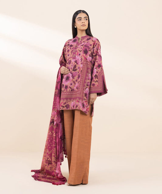 SAPPHIRE 3 PIECE -PRINTED LIGHT KHADDAR SUIT