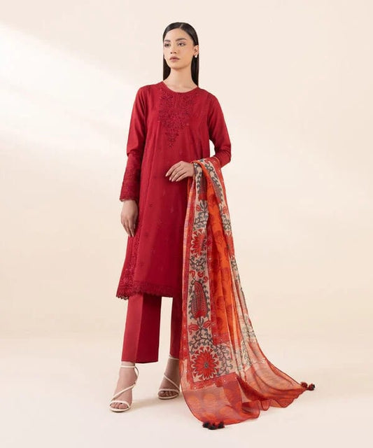 SAPPHIIRE 3 PIECE -EMBROIDERED ARABIC LAWN SUIT