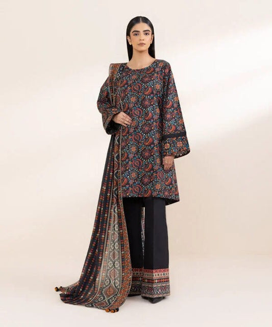 SAPPHIRE 3 PIECE -EMBROIDERED CAMRIC SUIT