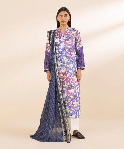 SAPPHIRE 3 PIECE -EMBROIDERED COTTON SUIT