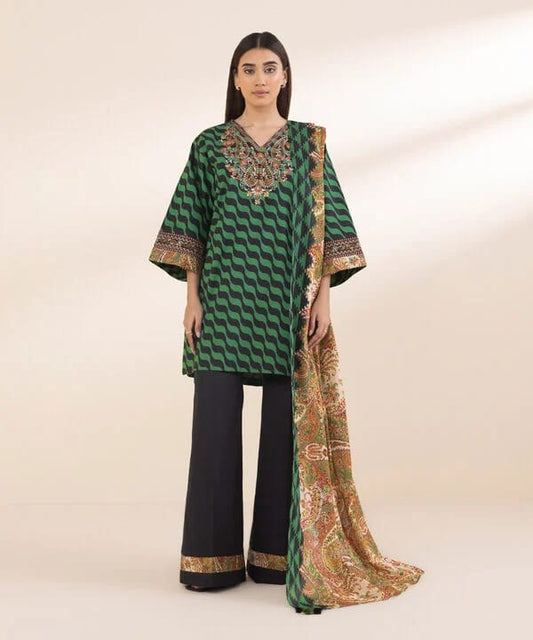 2 PIECE -EMBROIDERED COTTON SUIT