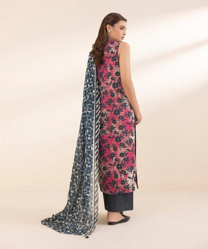 SAPPHIRE 3 PIECE -EMBROIDERED COTTON SUIT