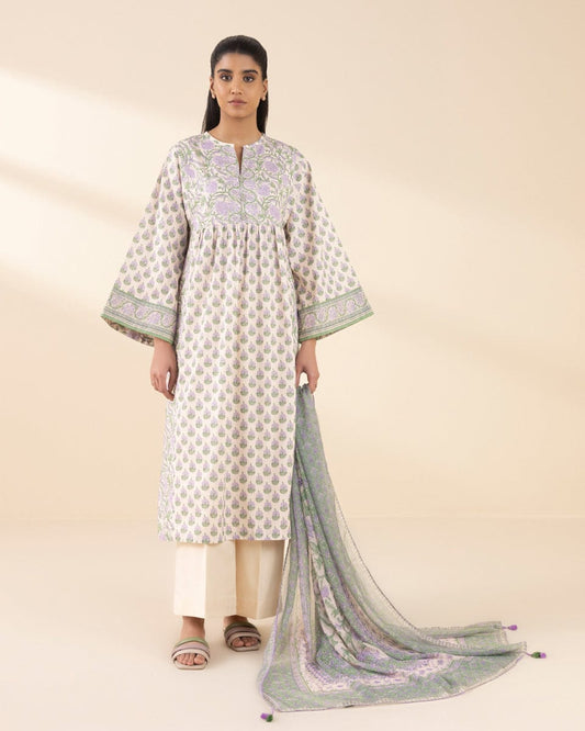 SAPPHIRE 2 PIECE -PRINTED ZARI LAWN SUIT