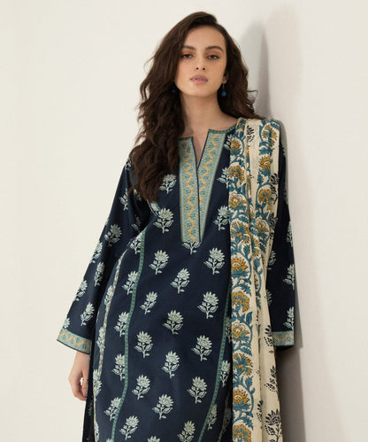SAPPHIRE 3 PIECE -PRINTED LAWN SUIT