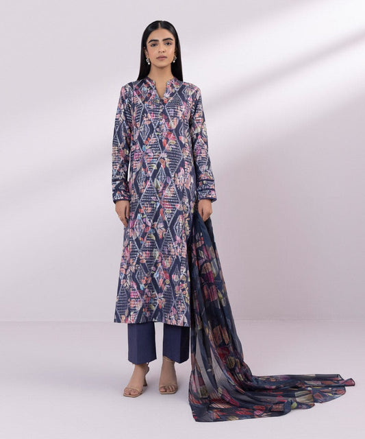 SAPPHIRE  3 PIECE -PRINTED JACQUARD SUIT
