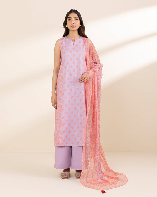 SAPPHIRE 3 PIECE -PRINTED LAWN SUIT