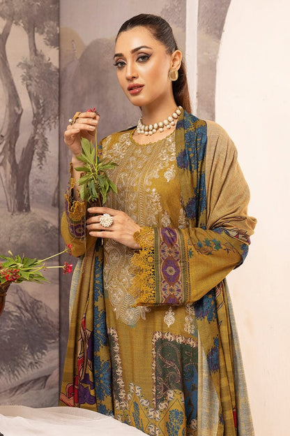 JOHRA EMBROIDERED PRINTED WINTER COLLECTION WITH PRINTED DIGITAL SHAWL