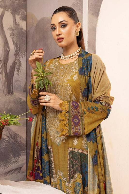 JOHRA EMBROIDERED PRINTED WINTER COLLECTION WITH PRINTED DIGITAL SHAWL
