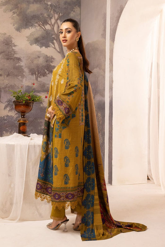 JOHRA EMBROIDERED PRINTED WINTER COLLECTION WITH PRINTED DIGITAL SHAWL