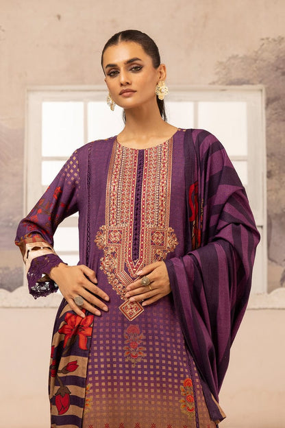 JOHRA EMBROIDERED PRINTED WINTER COLLECTION WITH PRINTED DIGITAL SHAWL