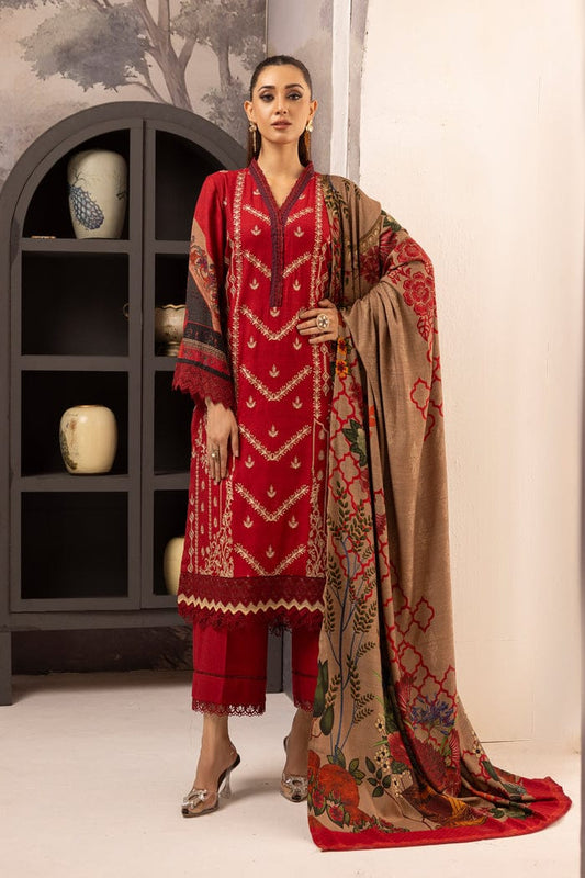 JOHRA EMBROIDERED PRINTED WINTER COLLECTION WITH PRINTED DIGITAL SHAWL