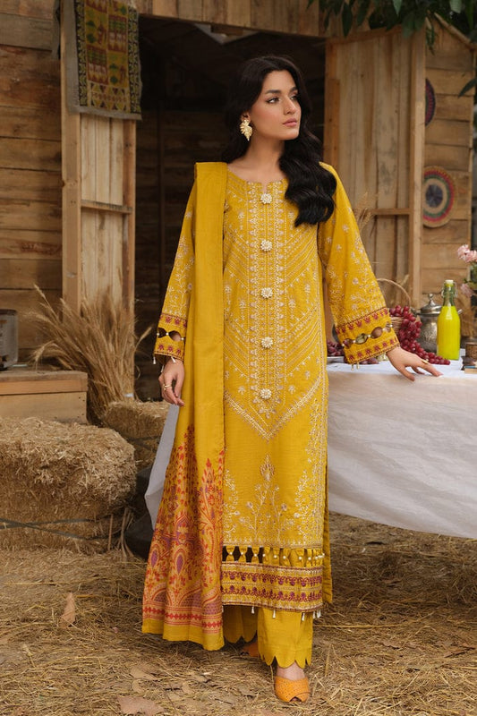 JOHRA EMBROIDERED KHADDAR WITH BANARSI JACQUARD SHAWL