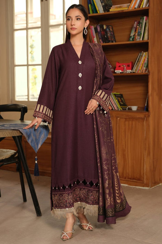 JOHRA EMBROIDERED WINTER COLLECTION WITH JACQUARD SHAWL